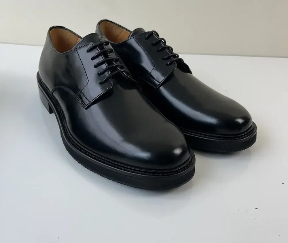 Banana Republic | Shoes | Banana Republic Mens Derby Dress Shoes Sz 1 Leather Made In Portugal Black